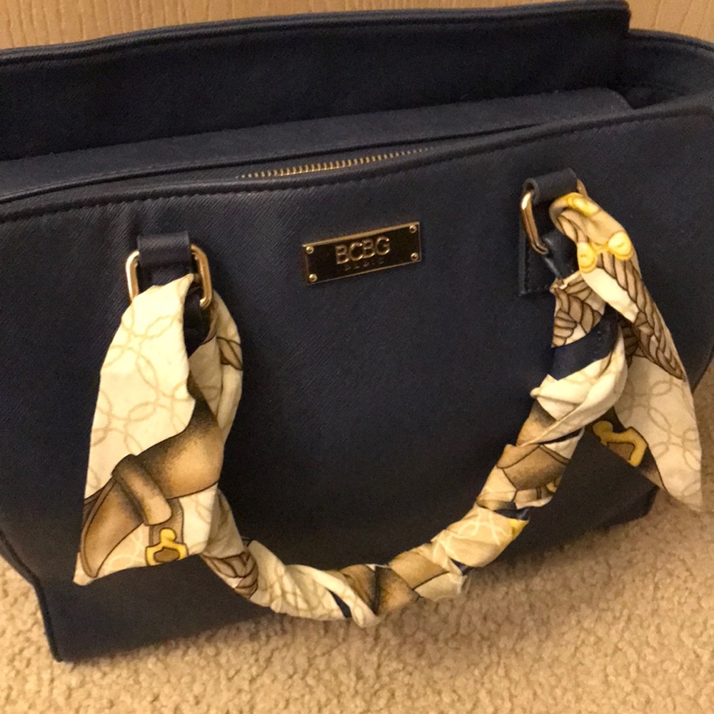 BCBG Paris navy blue purse - large